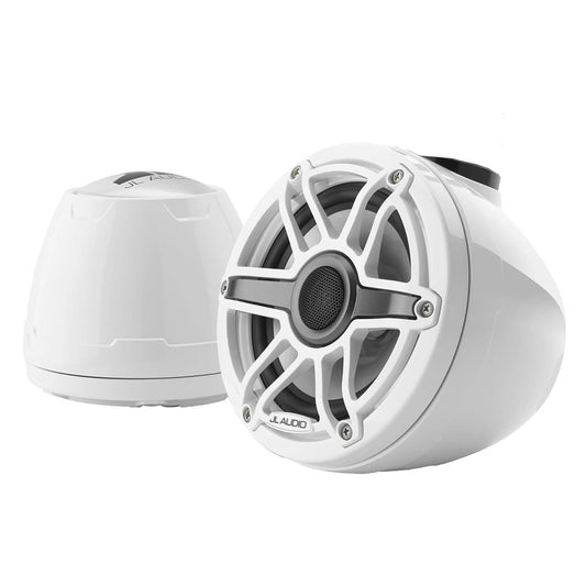 JL Audio M6 VeX Series 6.5" Enclosed Coaxial Speakers w/White Sports Grilles - M6-650VEX-Gw-S-GwGw