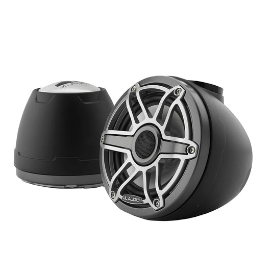 JL Audio M6 VeX Series 6.5" Enclosed Coaxial Speakers w/Titanium Sports Grilles - M6-650VEX-Mb-S-GmTi