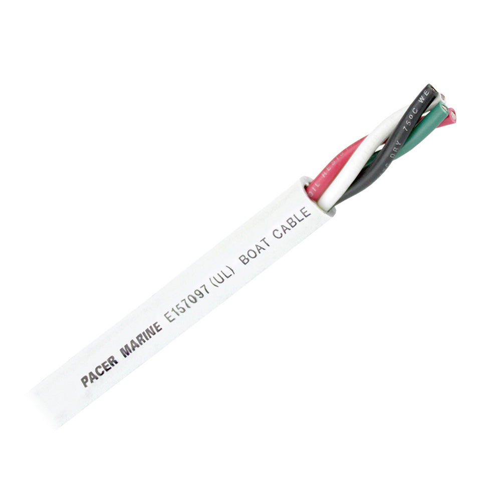 Pacer Round 4 Conductor Cable - 100' - 8/4 AWG - Black, Red, Green,  White