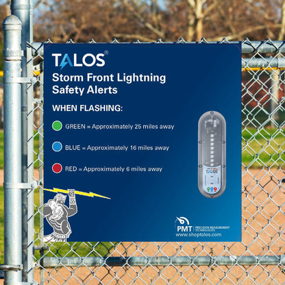 TALOS Standard Lightning Detector w/14"x14" Safety Information Sign