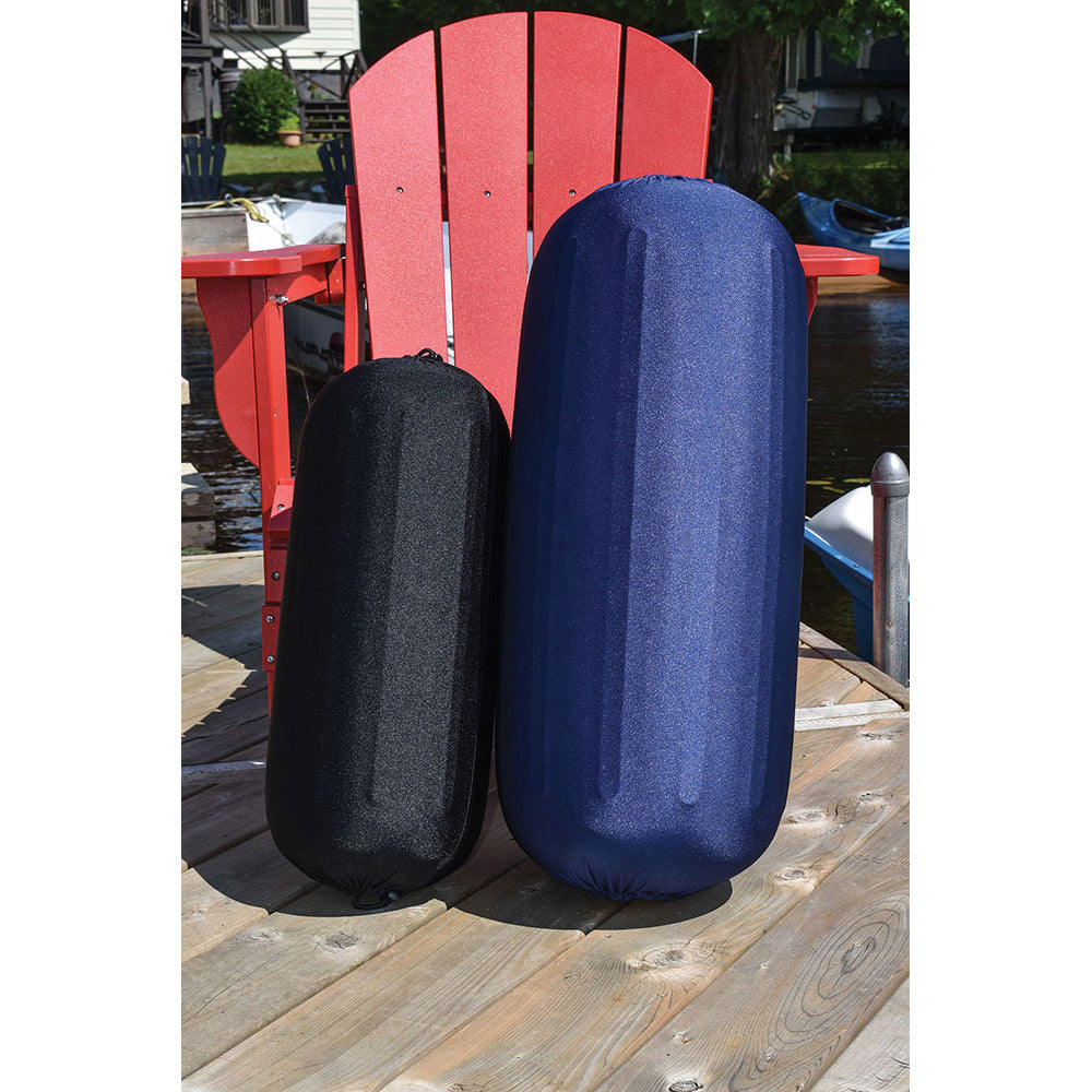 Dock Edge Reversible Fender Cover - Black/Blue - Small