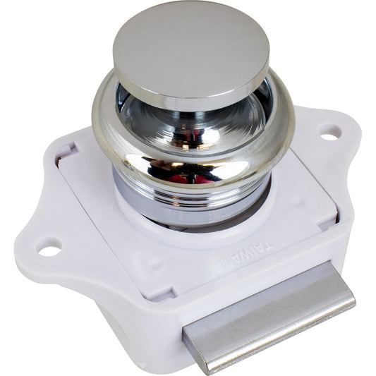 Sea-Dog Push Button Rim Latch - Chrome Plated Brass