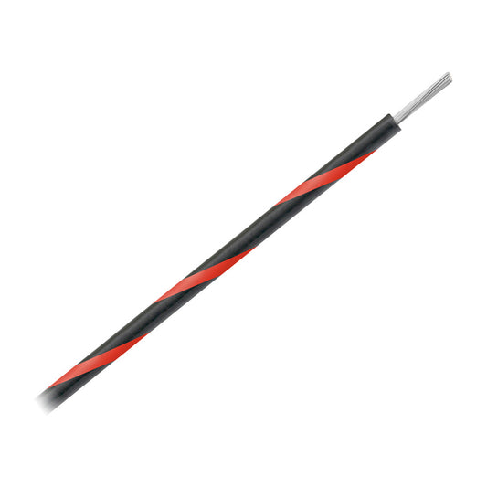 Pacer 14 AWG Gauge Striped Marine Wire 500' Spool - Black w/Red Stripe