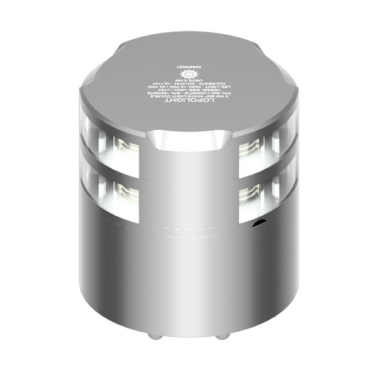 Lopolight 360 Double-Stacked 3nm Masthead Light - Silver Anodized