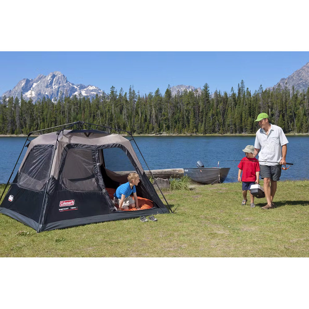 Coleman 4-Person Cabin Camping Tent w/Instant Setup - Black