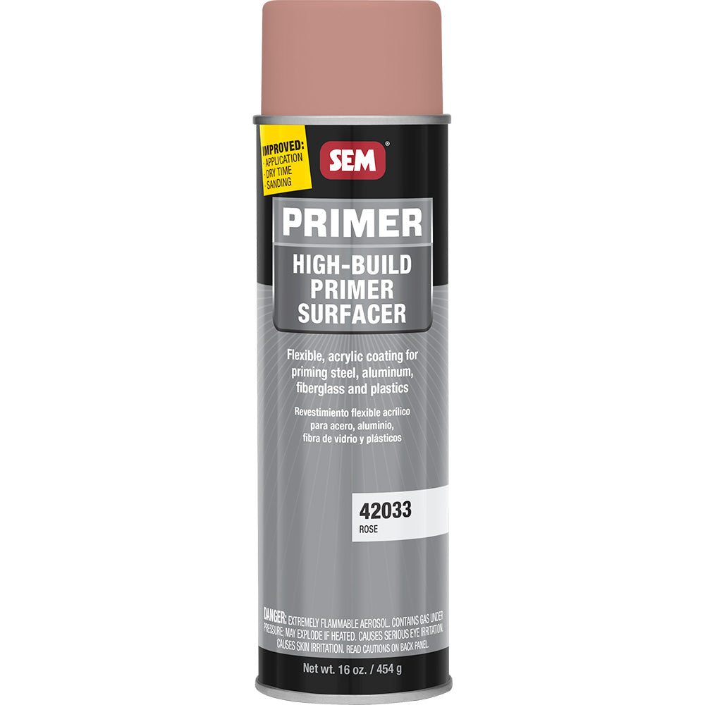 SEM High-Build Primer Surfacer - 20oz Aerosol Can - Rose