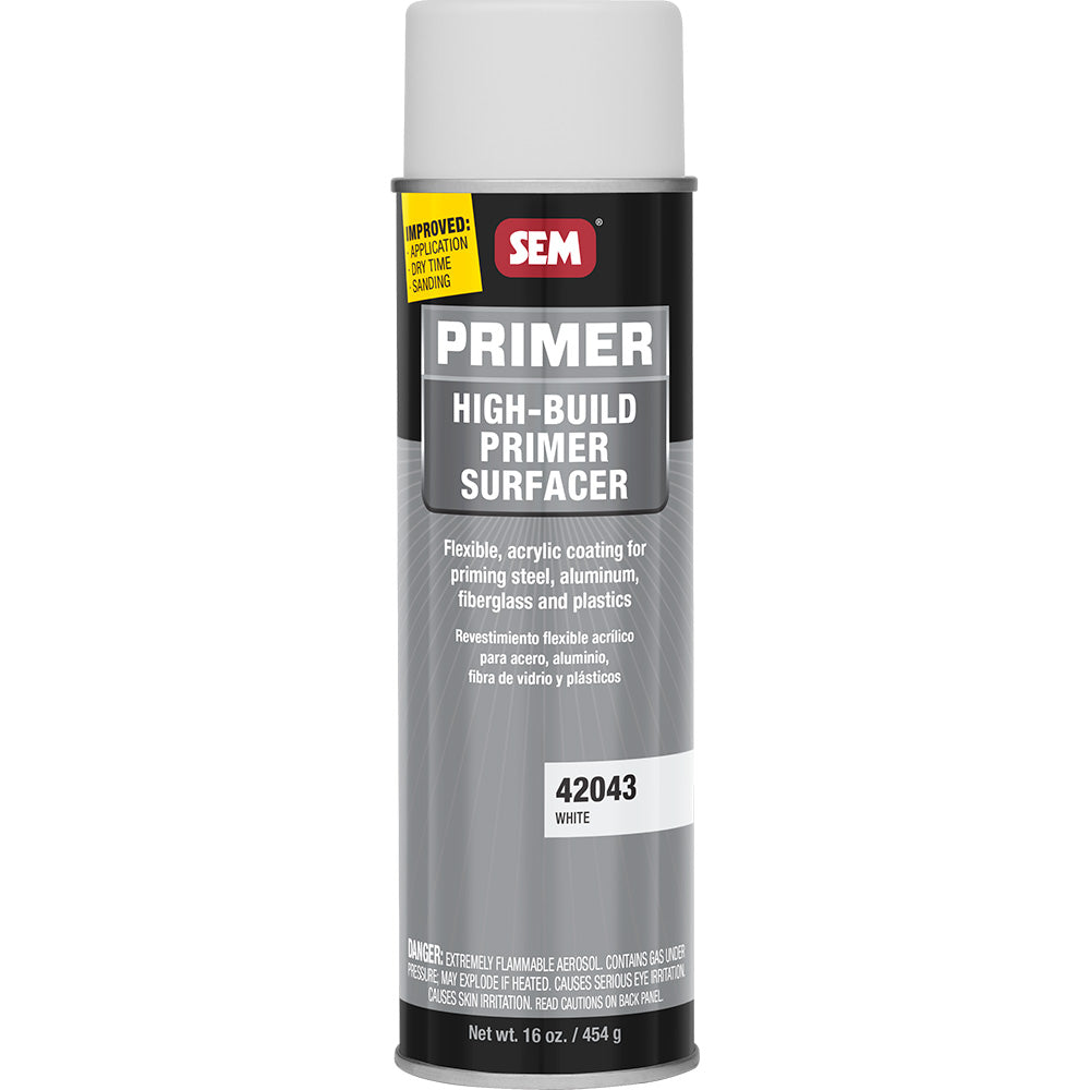 SEM High-Build Primer Surfacer - 20oz Aerosol Can - White