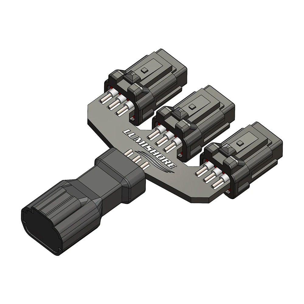 Lumishore Lux Strip  Neon Flex 6-Core 3-Way Splitter