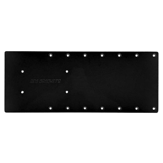 Sea Brackets 20" Straight Trolling Motor Plate f/Garmin Kraken - Black