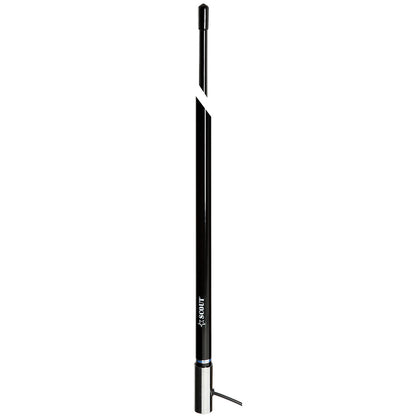 Scout 8' Black VHF Antenna 6dB Stainless Steel Ferrule w/5M RG-58 Coax Includes PL-259 KS-42