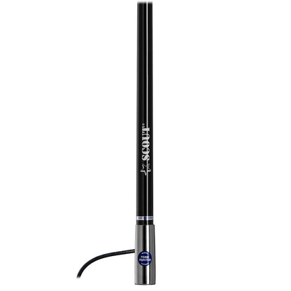 Scout Titan Series 4' Black VHF Antenna 3dB Stainless Steel Ferule w/5M RG-58 Includes PL-259