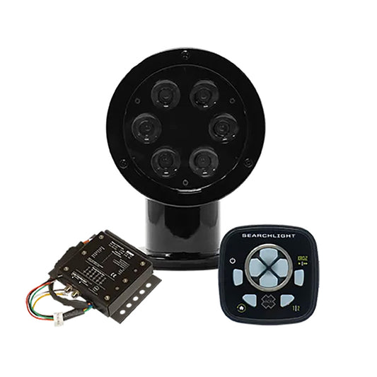 ACR RCL-50 LED Black Searchlight w/URP-103 Wired Point Pad  URC-104 Master Controller