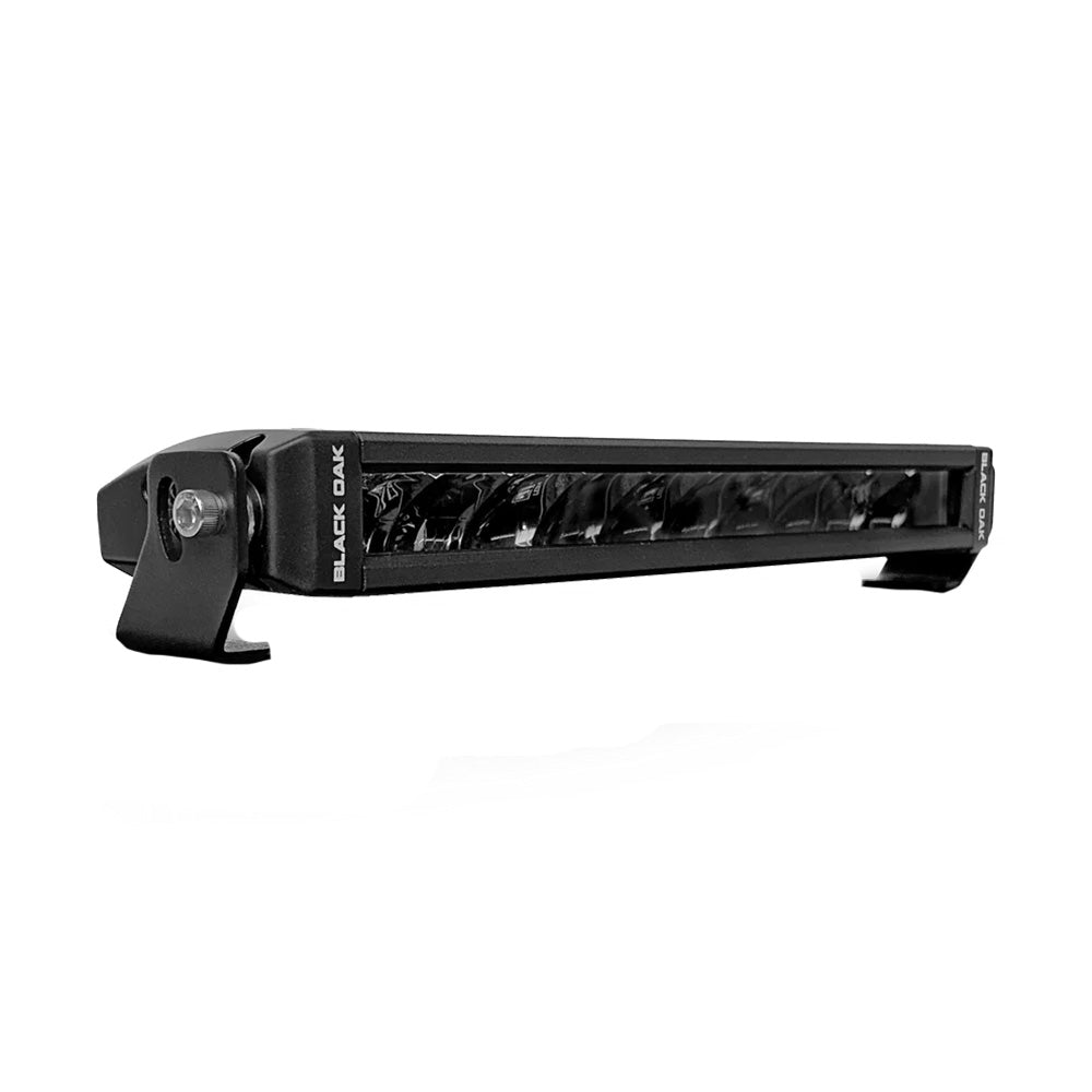 Black Oak Single Row Slim 10" 150W Dual Color LED Light Bar - White  Yellow - Combo Beam
