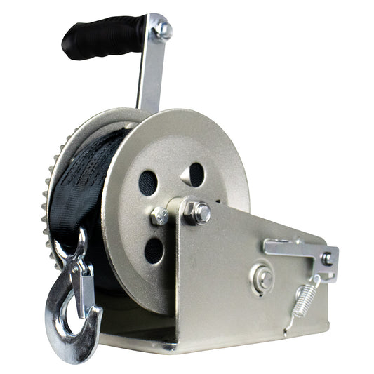 Powerwinch Utility Series Winch 1,800lb, 2 Speed, 8" Crank Arm - Zinc