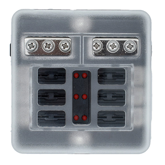 Bluewater 6 Position Fuse Block w/LEDs