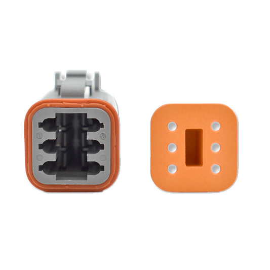 Bluewater 6 Position Female Deutsch Connector w/Wedge Lock