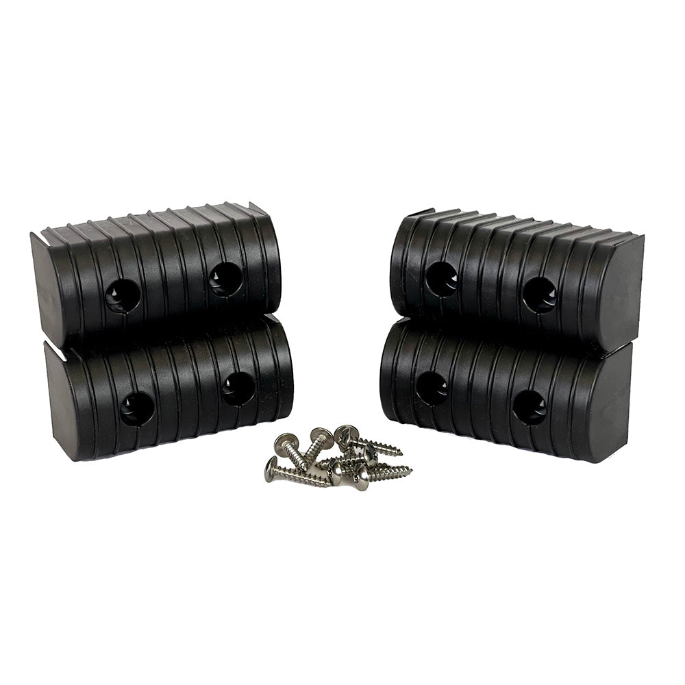 Caliber BunkWrap End Cap 2x4" Black Accessory Kit w/Stainless Steel Hardware *4-Pack