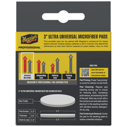 Meguiar's Professional 3" Ultra Universal Microfiber Pads *3-Pack