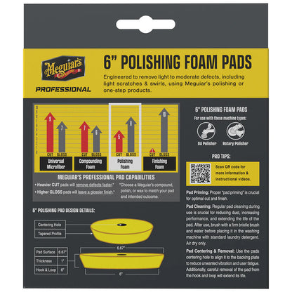 Meguiar's Professional 6" Polishing Foam Pads *2-Pack