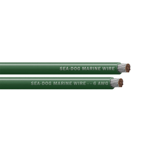 Sea Dog 6 AWG Green Battery Cable - 250'