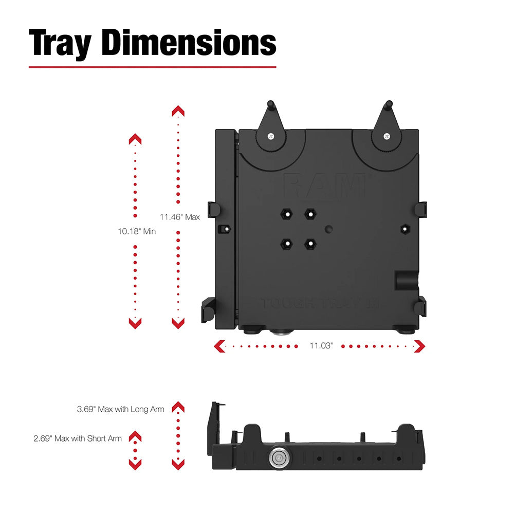 RAM Mount RAM Universal Drill-Down Vehicle Laptop Mount