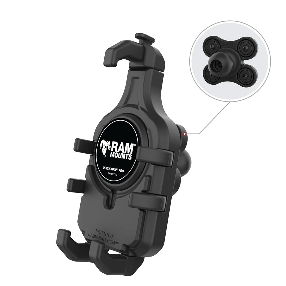 Ram Mount RAM Quick-Grip Pro Phone Holder w/Ball  Vibration Damper