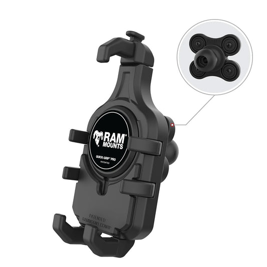 Ram Mount RAM Quick-Grip Pro Phone Holder w/Ball  Vibration Damper