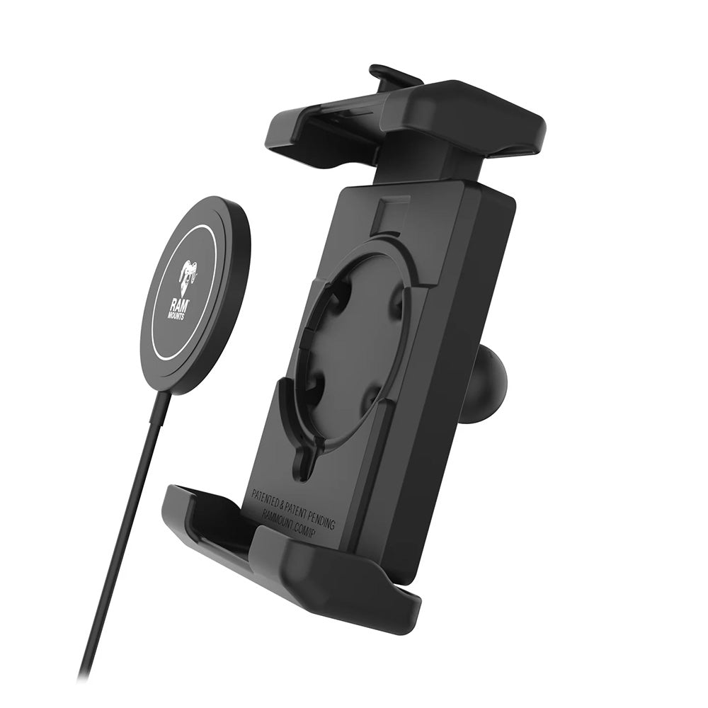 Ram Mount RAM Quick-Grip Pro XL w/Ball  Qi2 15W Wireless Charger
