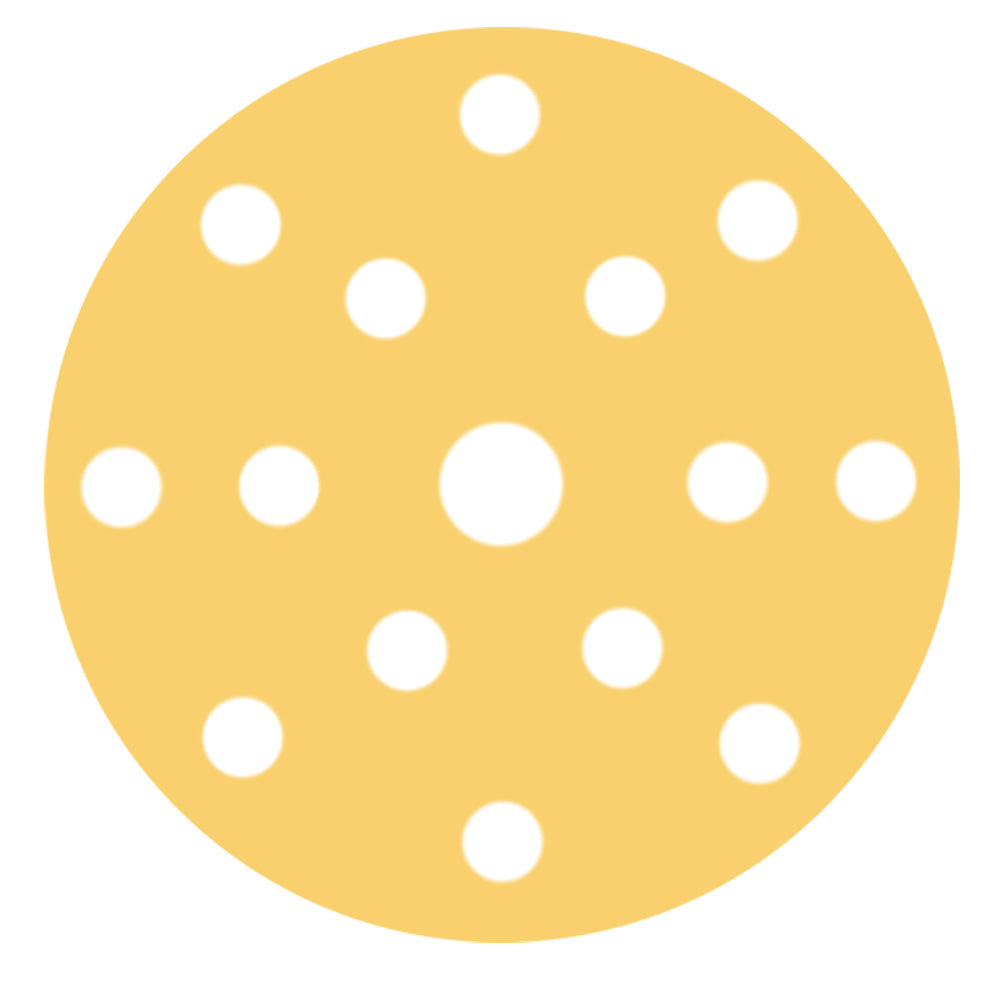 RUPES MULTIPURPOSE Paper Abrasive Discs 150mm (6") - 15 Holes - P120 Grit *Box of 100pcs