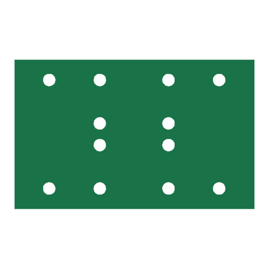 RUPES PROCUT Film Abrasive Sheet 80mm x130mm (3.15" x 5.1") - 12 Holes - P68 Grit *Box of 100pcs