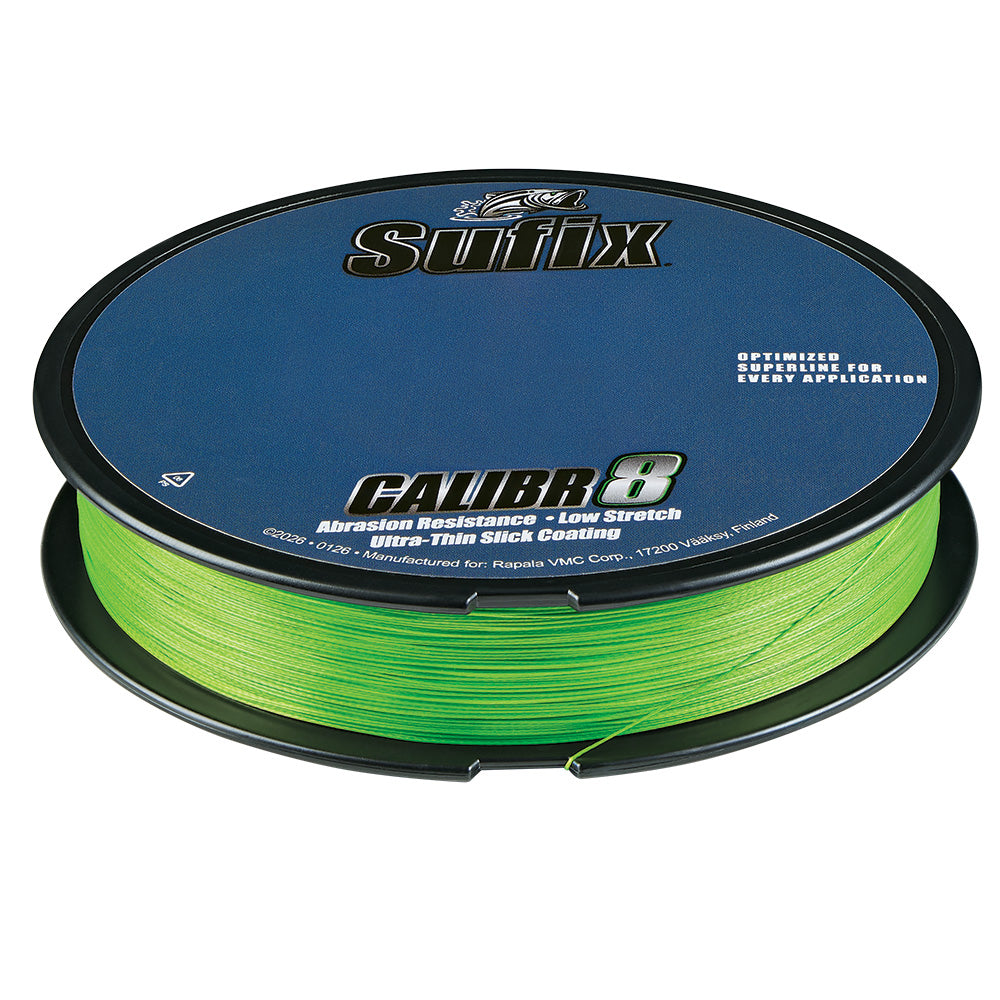 Sufix Calibr8 Braid 300yds 80lb - Neon Lime