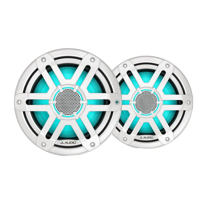 JL Audio M200 Marine Speakers 7.7" w/LED  White Sport Grille