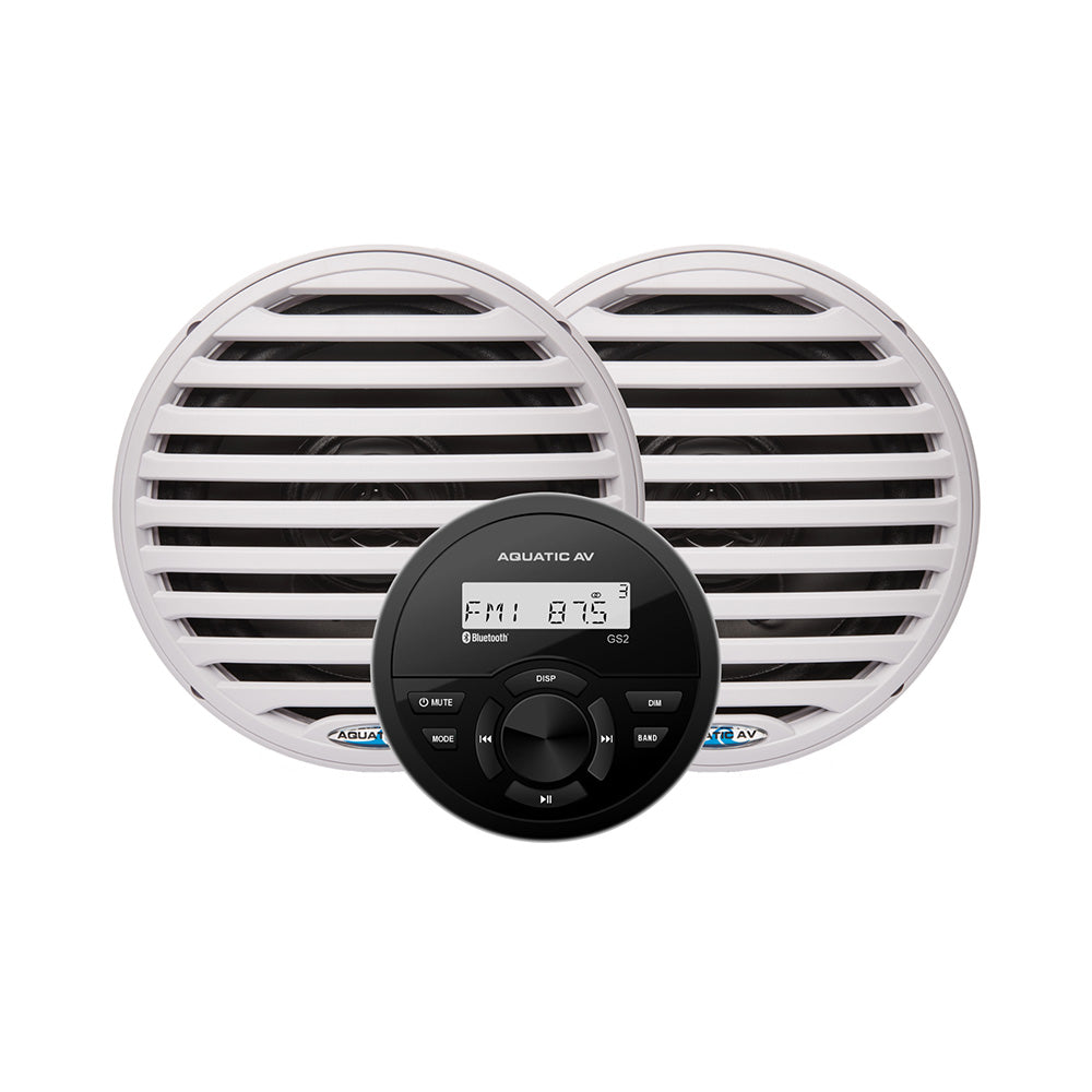 Aquatic AV GS2 Gauge Stereo  Pair of EC651 6.5" White Speakers