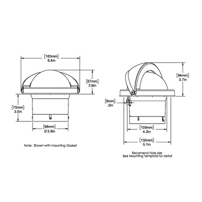 Ritchie SS-2000W SuperSport Compass - Flush Mount - White [SS-2000W] | Compasses by Ritchie 