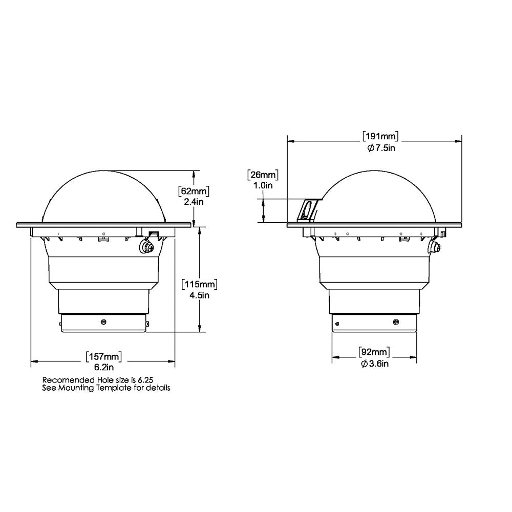 Ritchie SS-5000W SuperSport Compass - Flush Mount - White [SS-5000W] | Compasses by Ritchie 