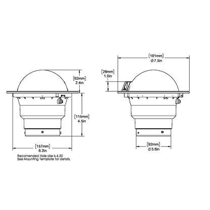 Ritchie SS-5000W SuperSport Compass - Flush Mount - White [SS-5000W] | Compasses by Ritchie 