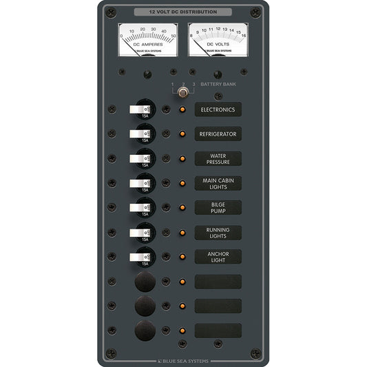 Blue Sea 8082 DC 10 Position Toggle Branch Circuit Breaker Panel [8082] | Electrical Panels by Blue Sea Systems 