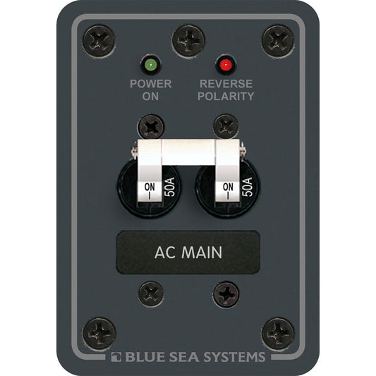 Blue Sea 8079 AC Main Only Circuit Breaker Panel - White Switches [8079] | Electrical Panels by Blue Sea Systems 