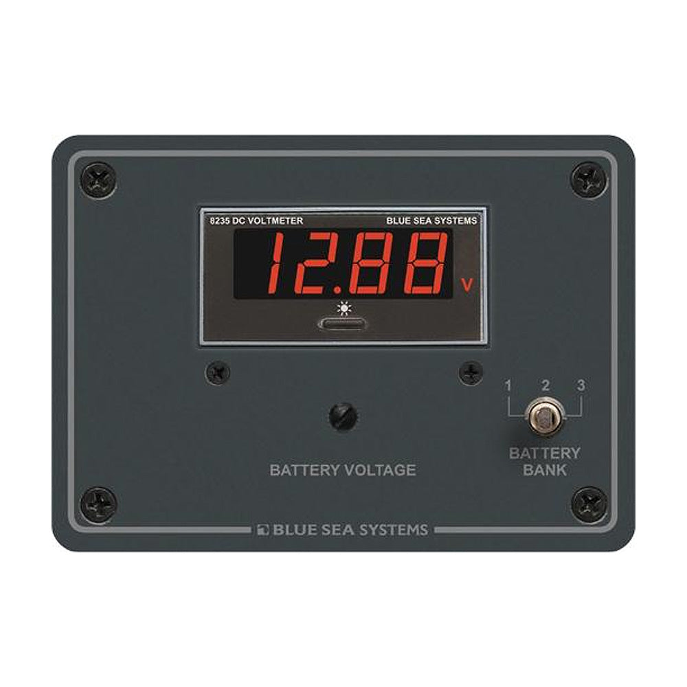 Blue Sea 8051 DC Digital Voltmeter Panel [8051] | Meters & Monitoring by Blue Sea Systems 