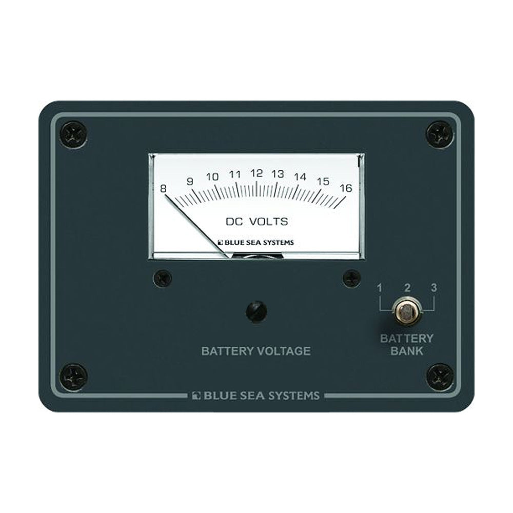 Blue Sea 8015 DC Analog Voltmeter w/Panel [8015] | Meters & Monitoring by Blue Sea Systems 