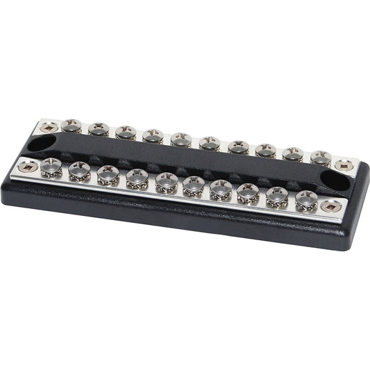 Blue Sea 2702 DualBus 100AMP Common BusBar 10 x 8-32 Screw Terminal [2702] | Busbars, Connectors & Insulators by Blue Sea Systems 