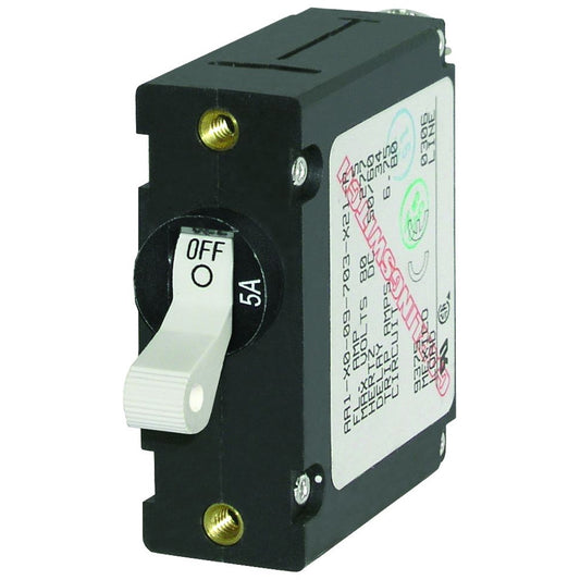 Blue Sea 7202 AC/DC Single Pole Magnetic World Circuit Breaker - 5AMP [7202] | Circuit Breakers by Blue Sea Systems 