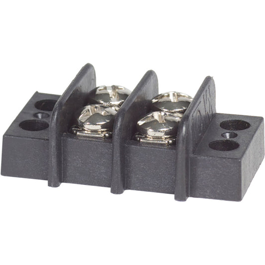 Blue Sea 2402 Terminal Black 20AMP - 2 Circuit [2402] | Busbars, Connectors & Insulators by Blue Sea Systems 