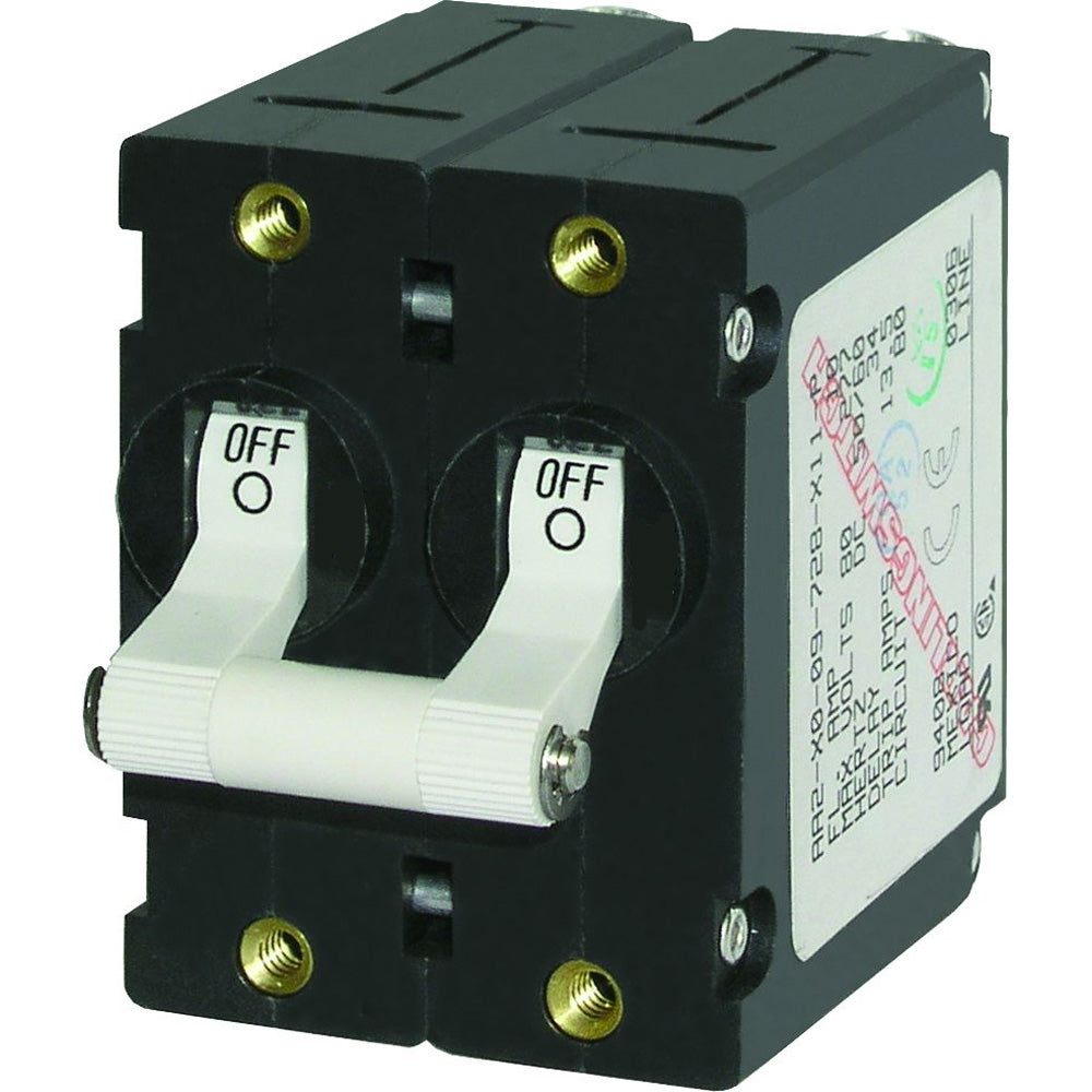 Blue Sea 7235 A-Series Double Pole Toggle - 15AMP - White [7235] | Circuit Breakers by Blue Sea Systems 