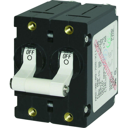 Blue Sea 7238 A-Series Double Pole Toggle - 30AMP - White [7238] | Circuit Breakers by Blue Sea Systems 