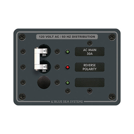 Blue Sea 8029 AC Main +1 Position Breaker Panel - White Switches [8029] | Electrical Panels by Blue Sea Systems 