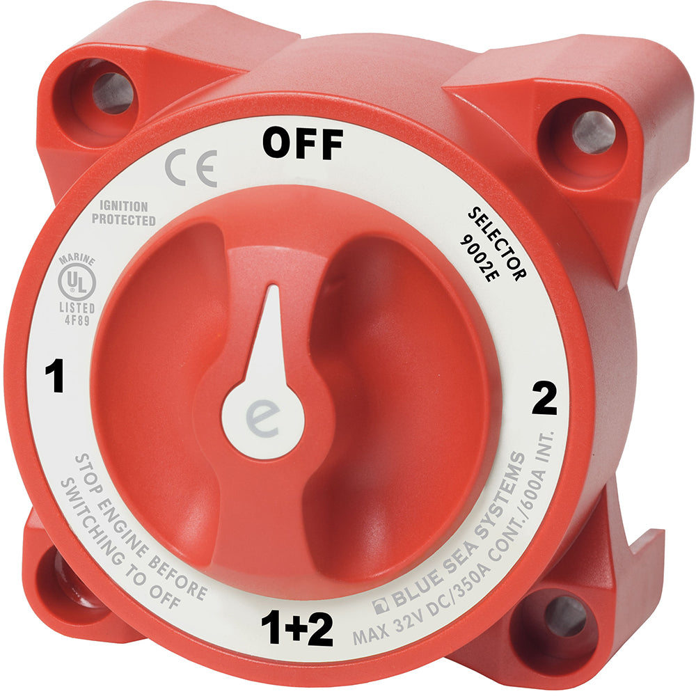 Blue Sea 9002e e-Series Battery Switch Selector w/Alternator Field Disconnect [9002E] | Battery Management by Blue Sea Systems 