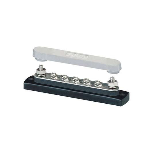 Blue Sea 2300 150AMP Common BusBar 10 x #8-32 Screw Terminal w/Cover [2300] | Busbars, Connectors & Insulators by Blue Sea Systems 