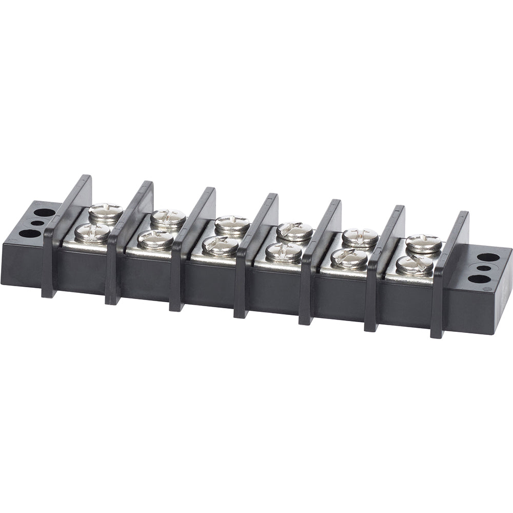 Blue Sea 2606 Terminal Black 65AMP - 6 Circuit [2606] | Busbars, Connectors & Insulators by Blue Sea Systems 