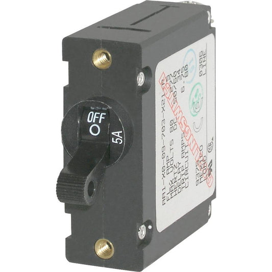 Blue Sea 7200 AC / DC Single Pole Magnetic World Circuit Breaker  -  5 Amp [7200] | Circuit Breakers by Blue Sea Systems 